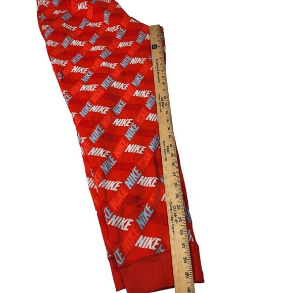 Nike Jogger Sweatpants Womens Size XXL Orange All Over Logo Fleece Lined NEW - Picture 13 of 14